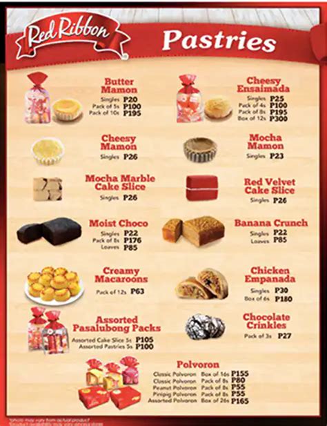 cake rolls cainta|Red Ribbon Menu .